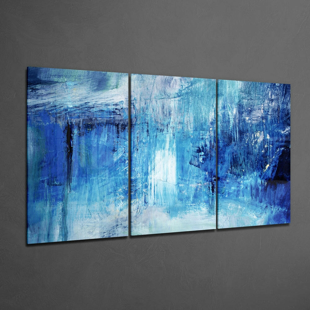Insigneart USA Insigneart USA Abstract Blue Mega Glass Wall Art