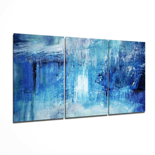 Insigneart USA Insigneart USA Abstract Blue Mega Glass Wall Art