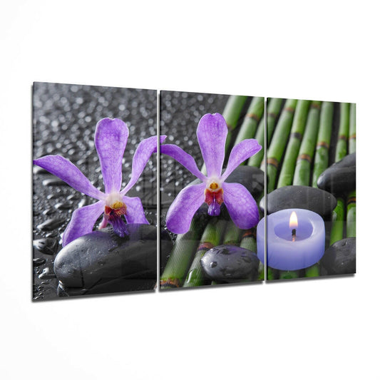 Insigneart USA Insigneart USA Purple Orchid Mega Glass Wall Art