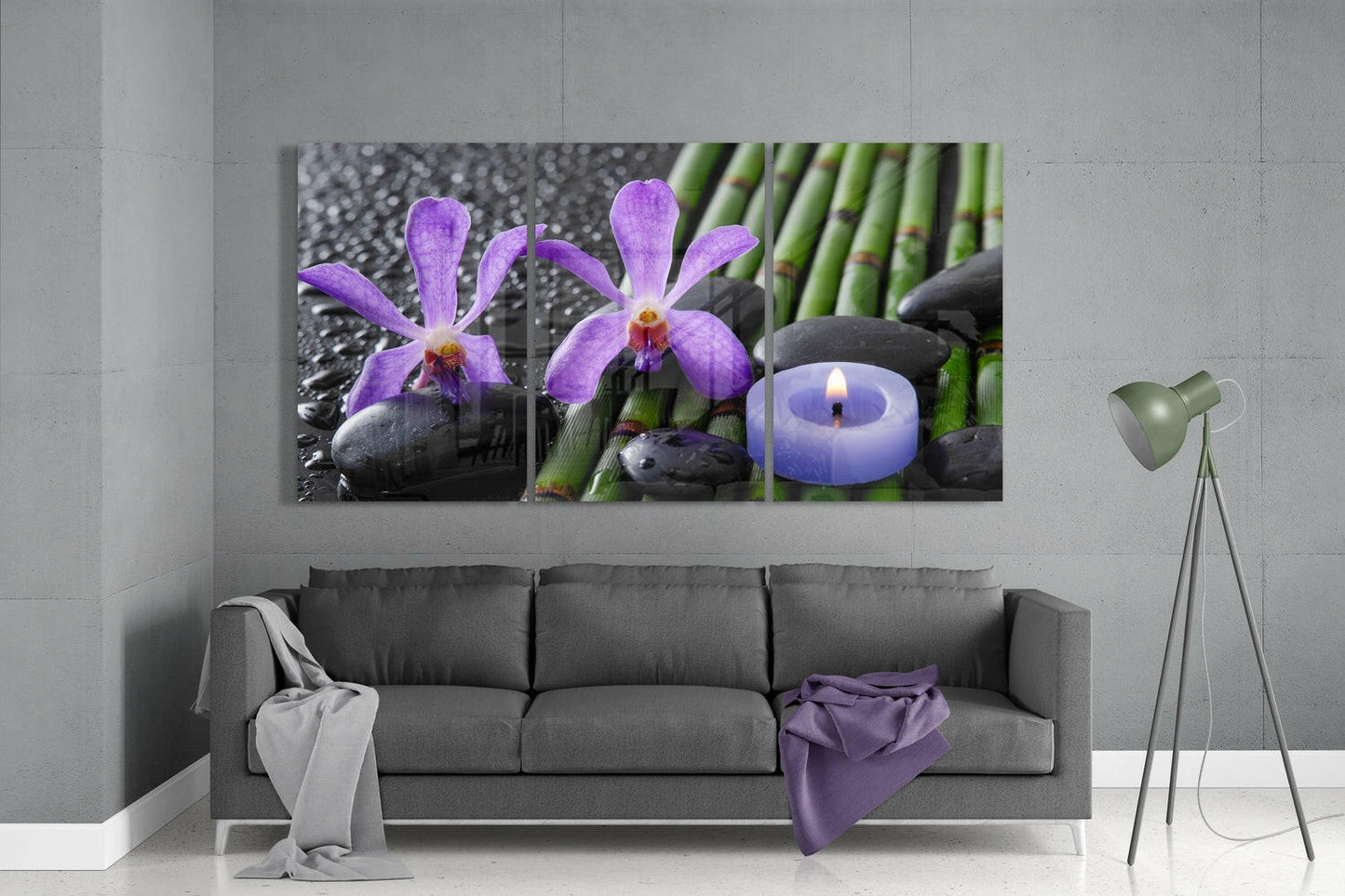 Insigneart USA Insigneart USA Purple Orchid Mega Glass Wall Art