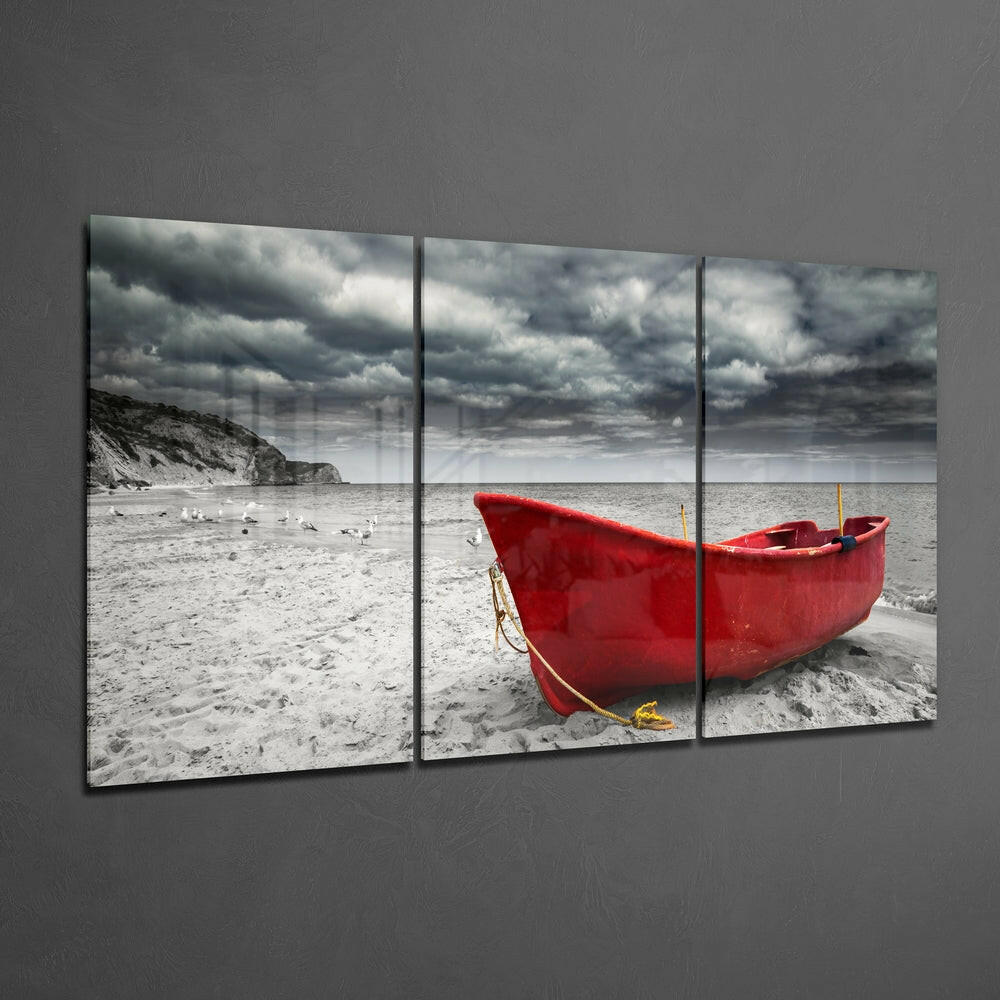 Insigneart USA Insigneart USA Red Kayak Glass Wall Art