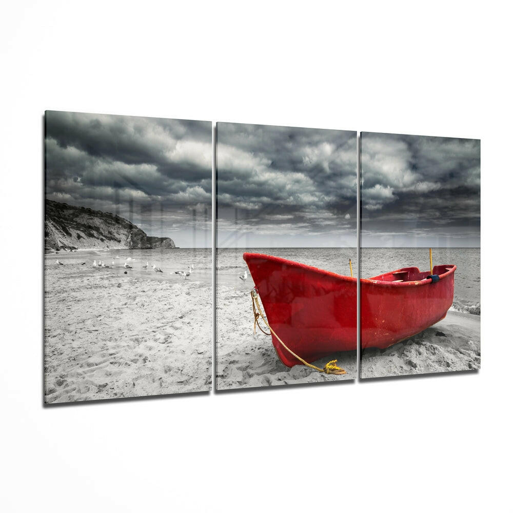 Insigneart USA Insigneart USA Red Kayak Glass Wall Art