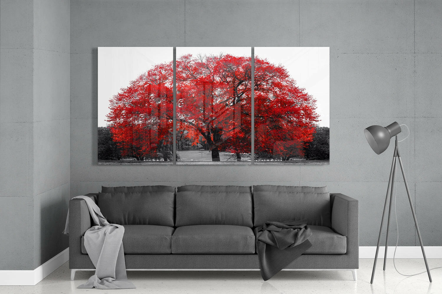 Insigneart USA Insigneart USA Red Tree Glass Wall Art
