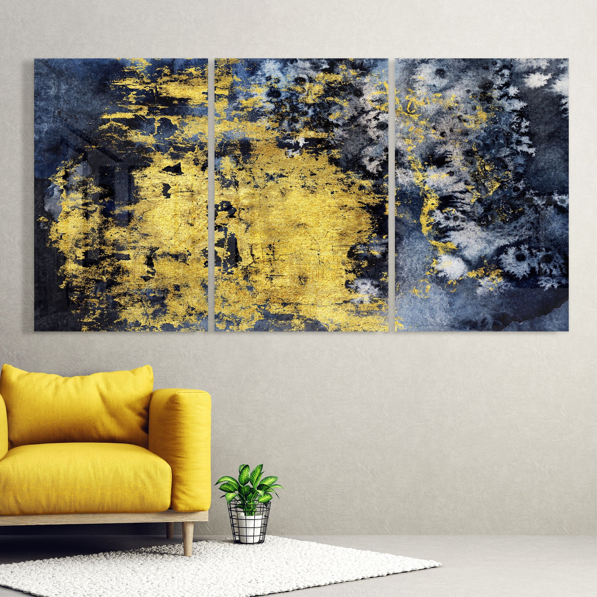 Insigneart USA Insigneart USA Gold Stain Mega Glass Wall Art
