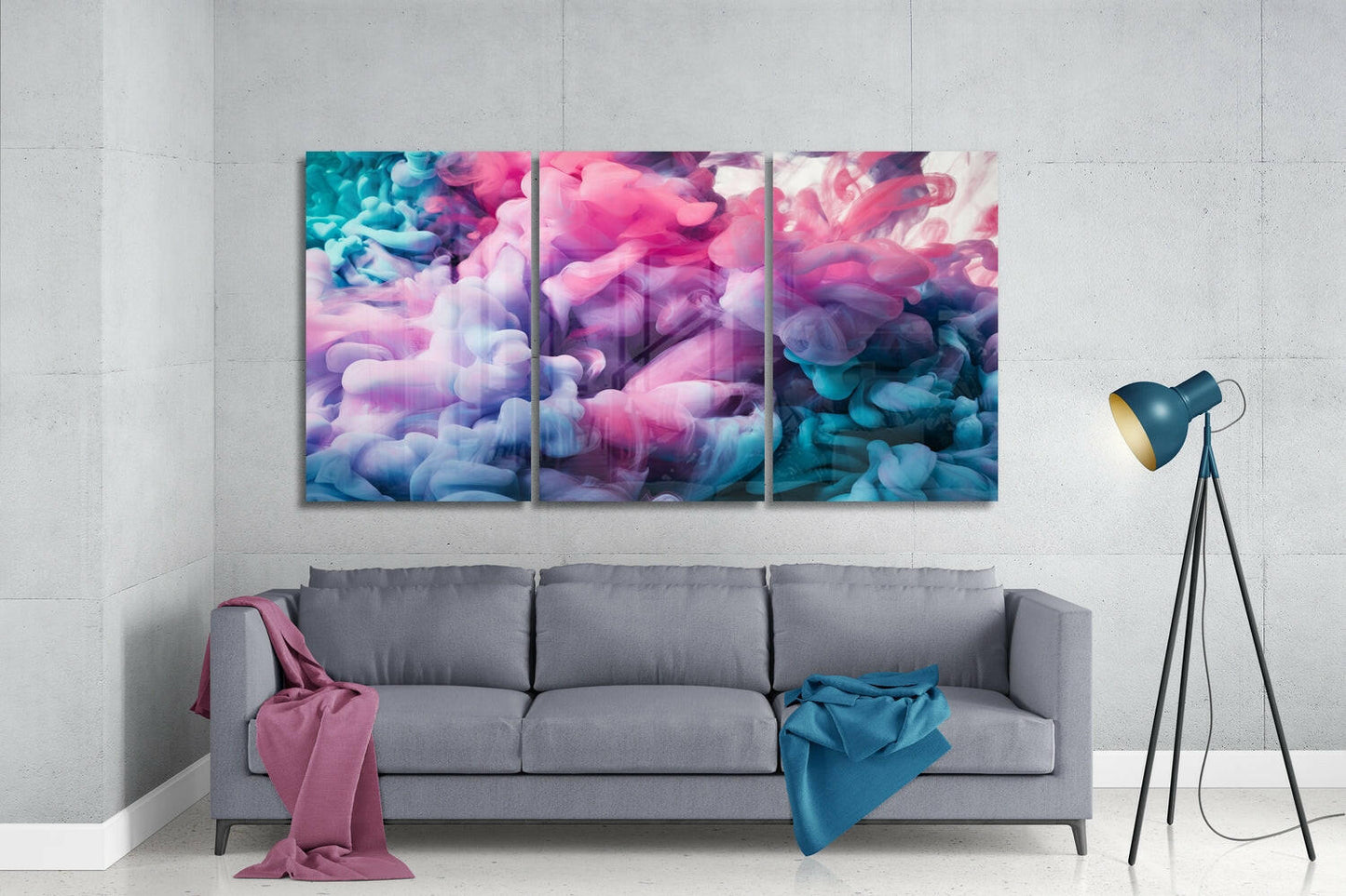 Insigneart USA Insigneart USA Pastel Smoke Mega Glass Wall Art