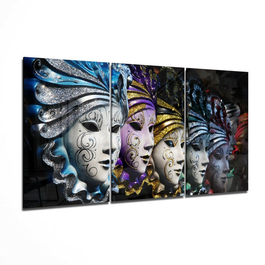Insigneart USA Insigneart USA Venetian Masks Mega Glass Wall Art