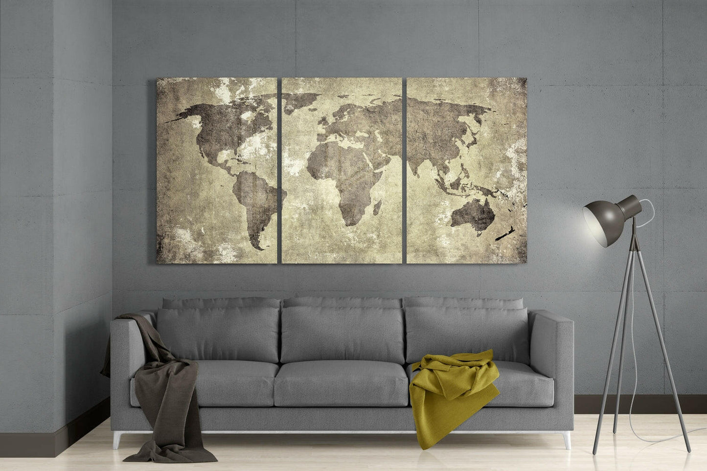 Insigneart USA Insigneart USA Antique World Map Mega Glass Wall Art