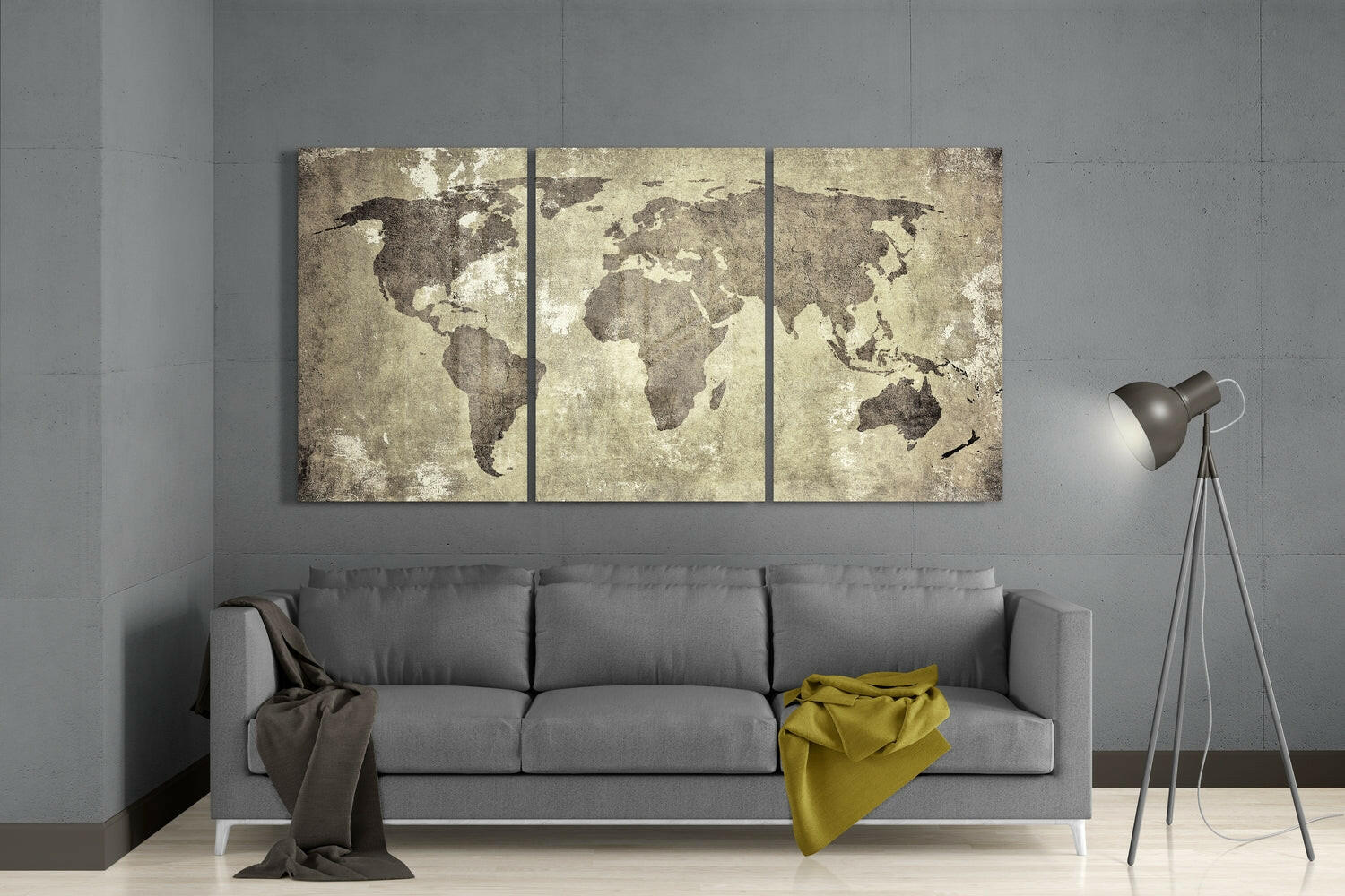 Insigneart USA Insigneart USA Antique World Map Mega Glass Wall Art