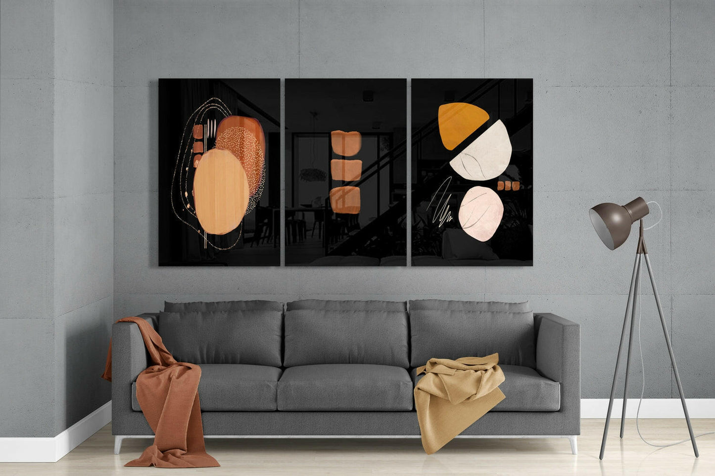 Insigneart USA Insigneart USA Abstract Shapes Mega Glass Wall Art