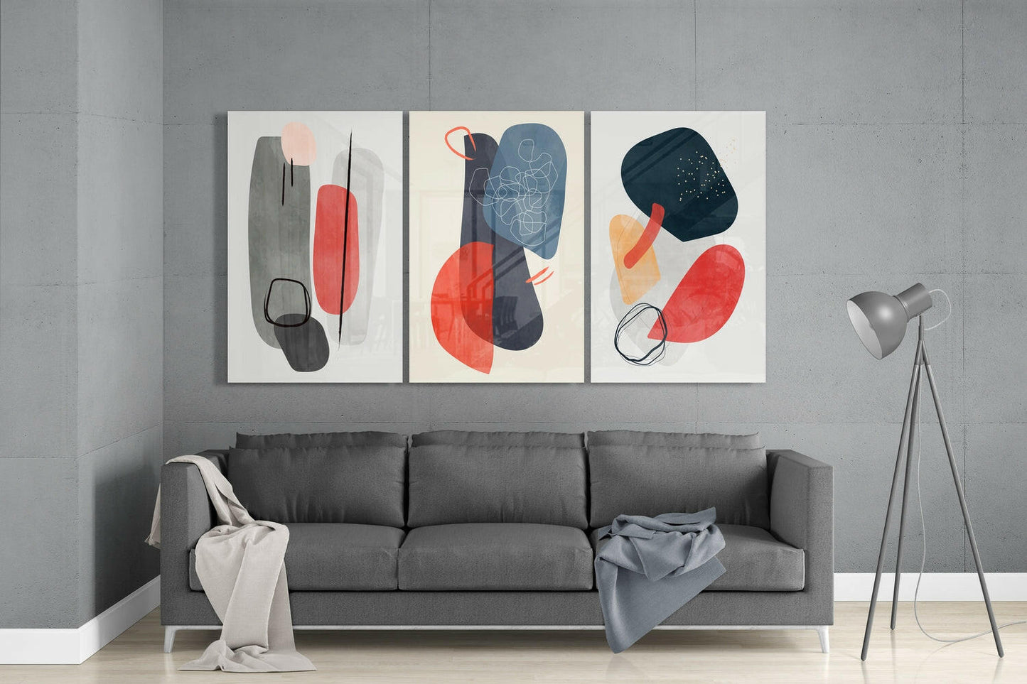 Insigneart USA Insigneart USA Abstract Shapes 3 Glass Wall Arts