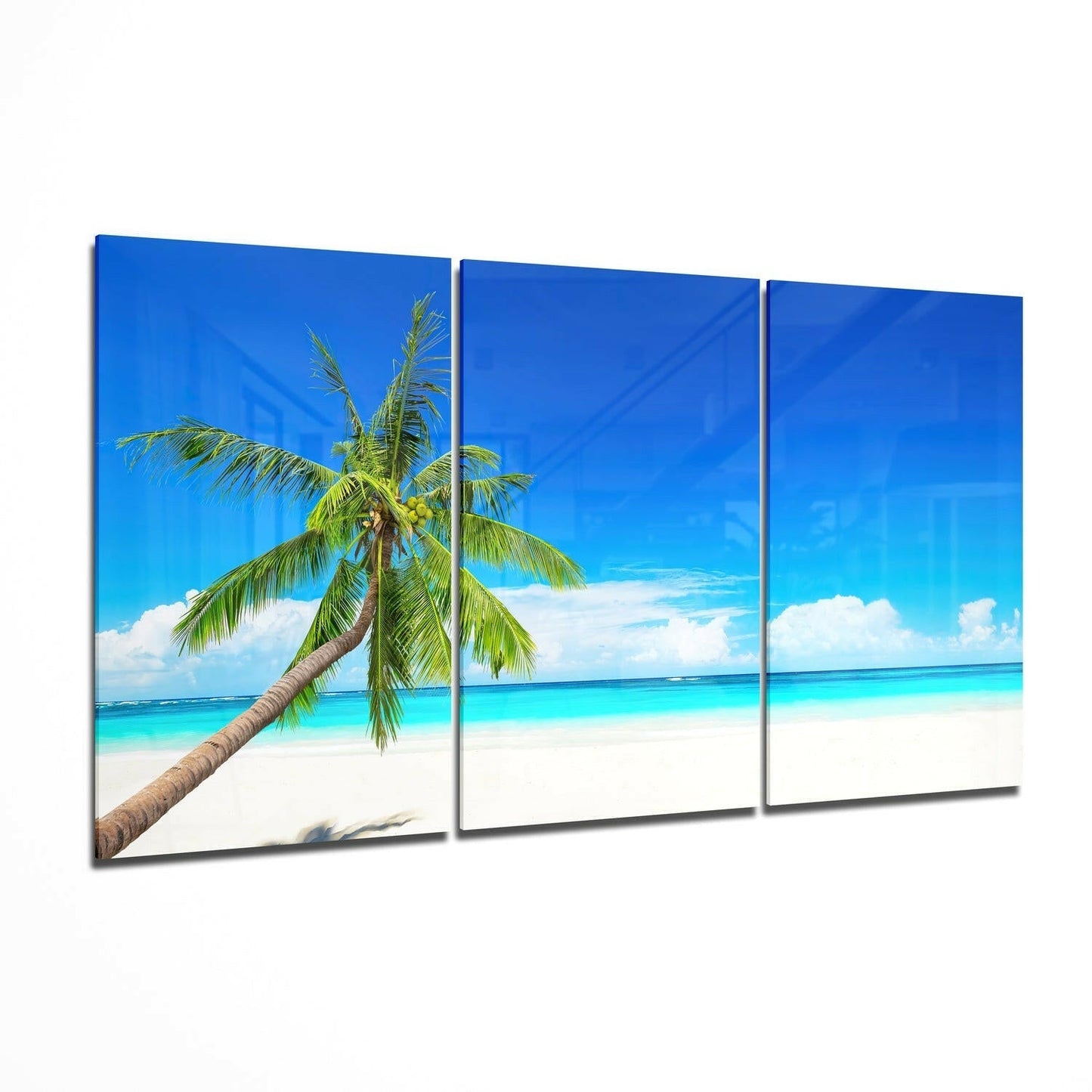 Insigneart USA Insigneart USA Palm Glass Wall Art on the Beach