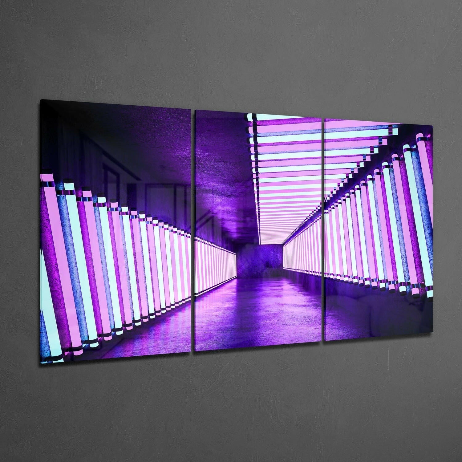 Insigneart USA Insigneart USA Purple Corridor Glass Wall Art