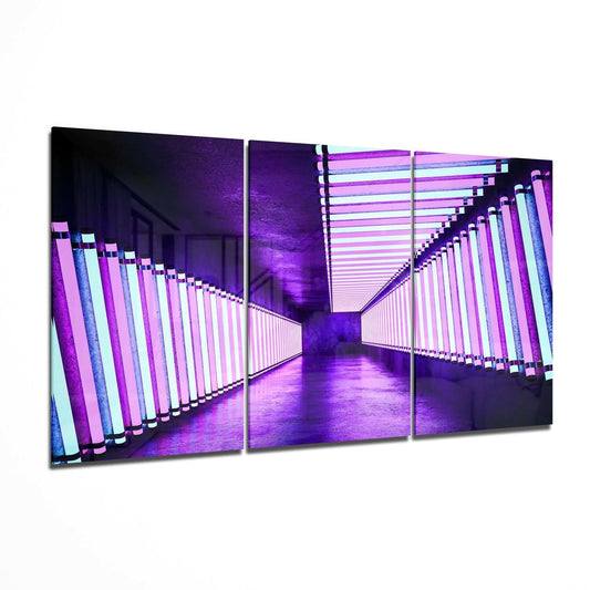 Insigneart USA Insigneart USA Purple Corridor Glass Wall Art