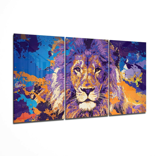 Insigneart USA Insigneart USA Lion Mega Glass Wall Art