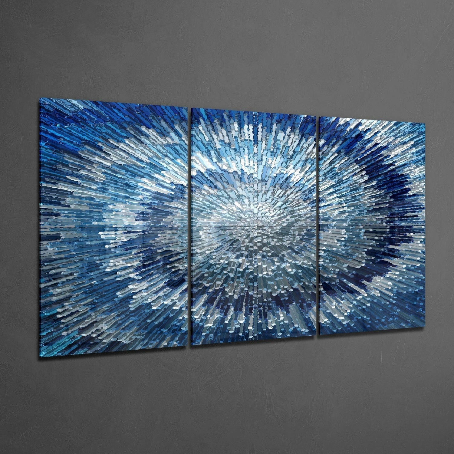 Insigneart USA Insigneart USA Blue Texture Glass Wall Art
