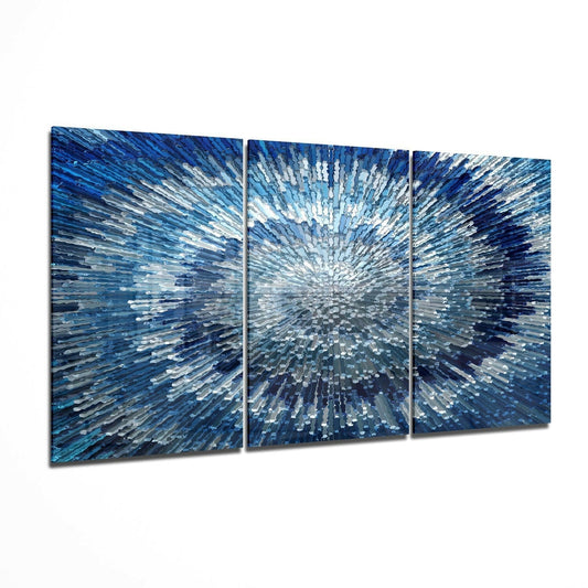 Insigneart USA Insigneart USA Blue Texture Glass Wall Art