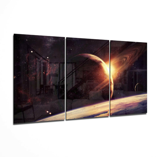 Insigneart USA Insigneart USA Saturn Glass Wall Art