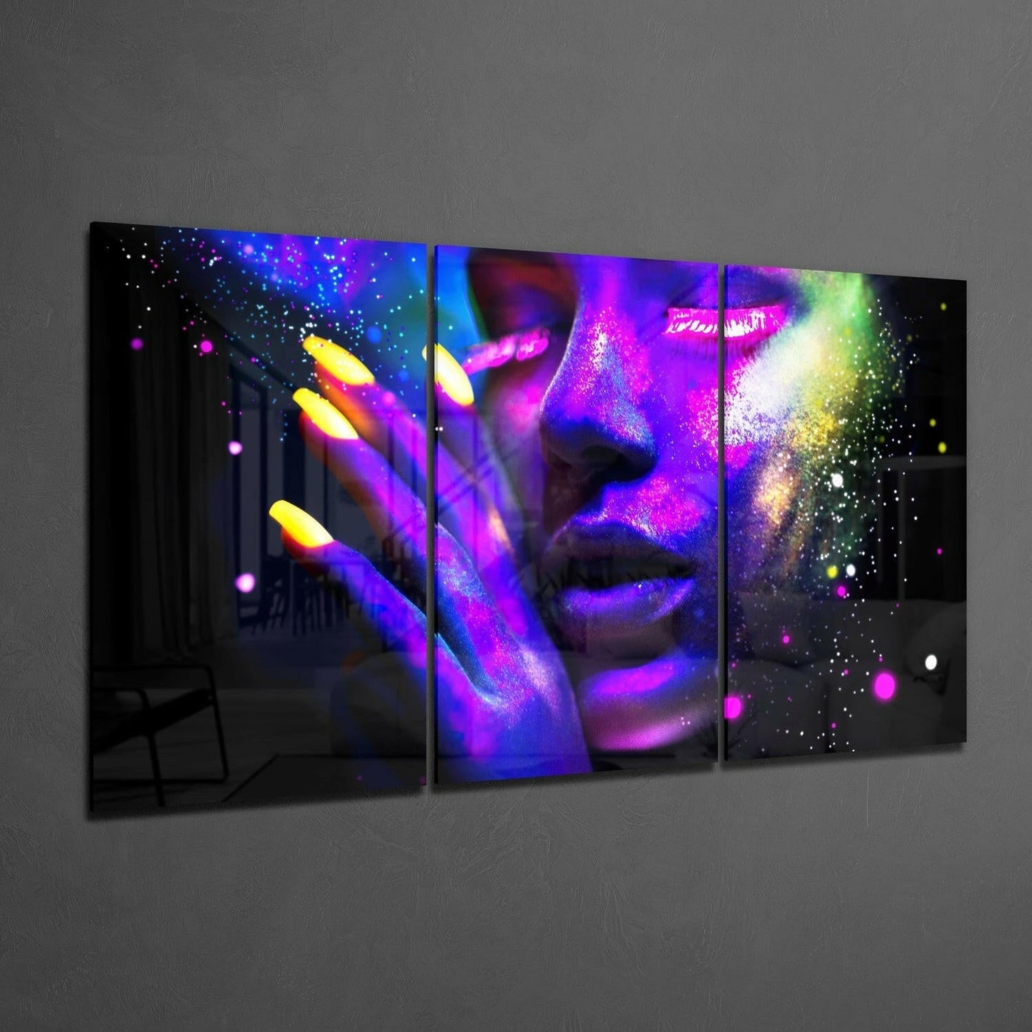Insigneart USA Insigneart USA Neon Woman Glass Wall Art