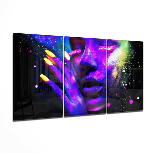 Insigneart USA Insigneart USA Neon Woman Glass Wall Art