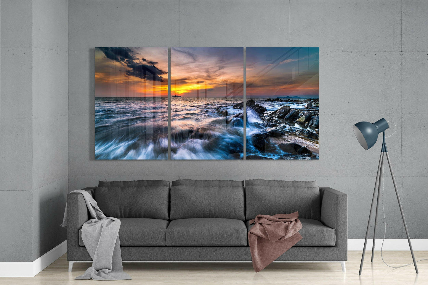 Insigneart USA Insigneart USA Sunset On The Beach Glass Art