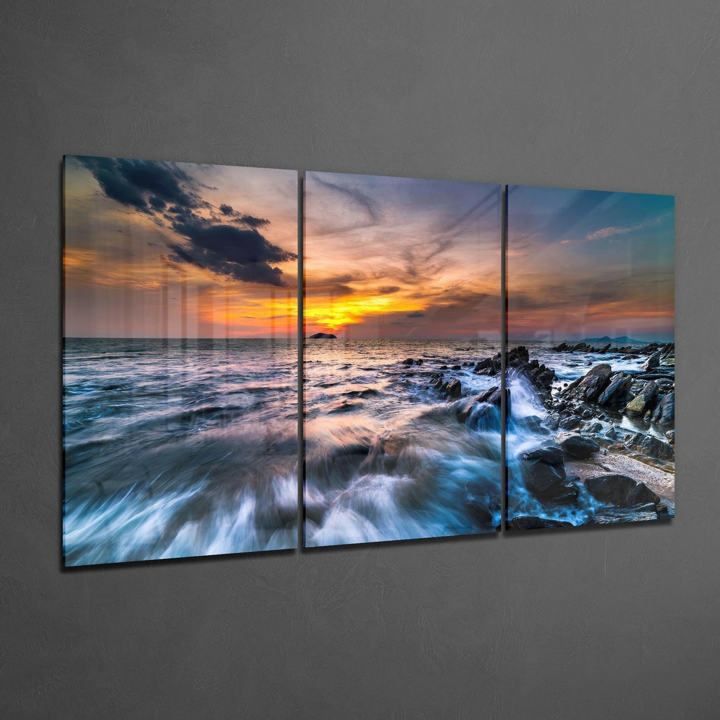 Insigneart USA Insigneart USA Sunset On The Beach Glass Art