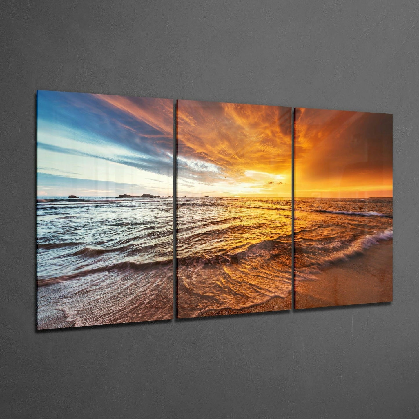 Insigneart USA Insigneart USA Sunset On The Beach Glass Art