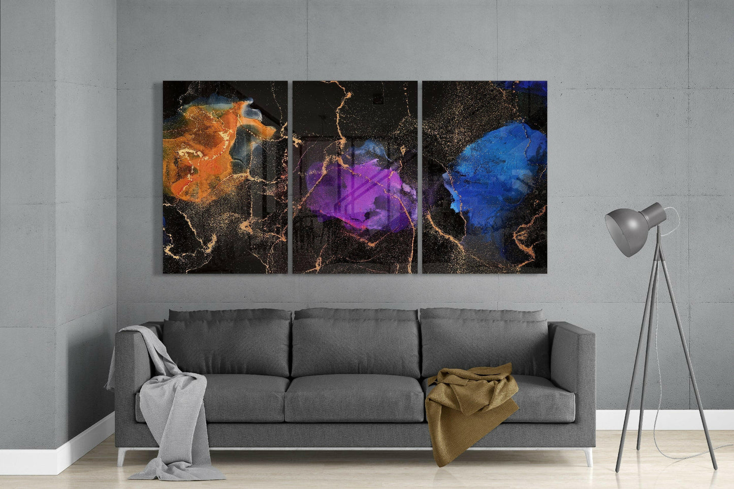 Insigneart USA Insigneart USA Orange, Blue, Purple Glass Art