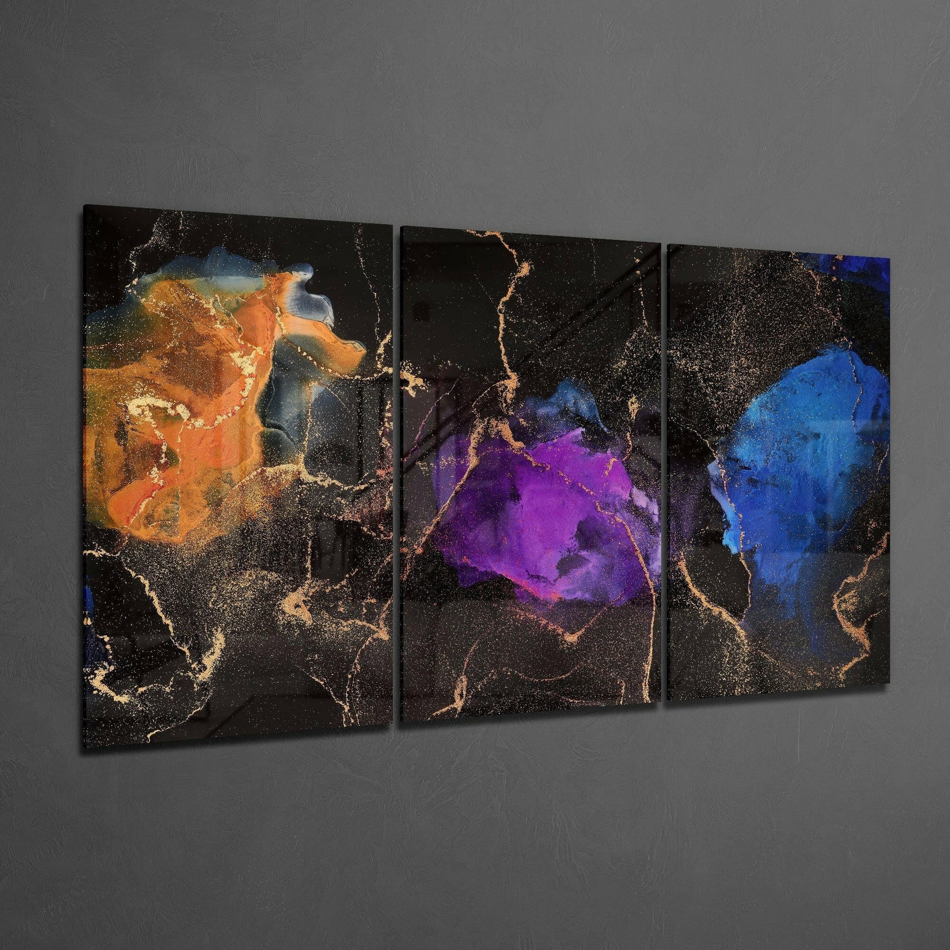 Insigneart USA Insigneart USA Orange, Blue, Purple Glass Art