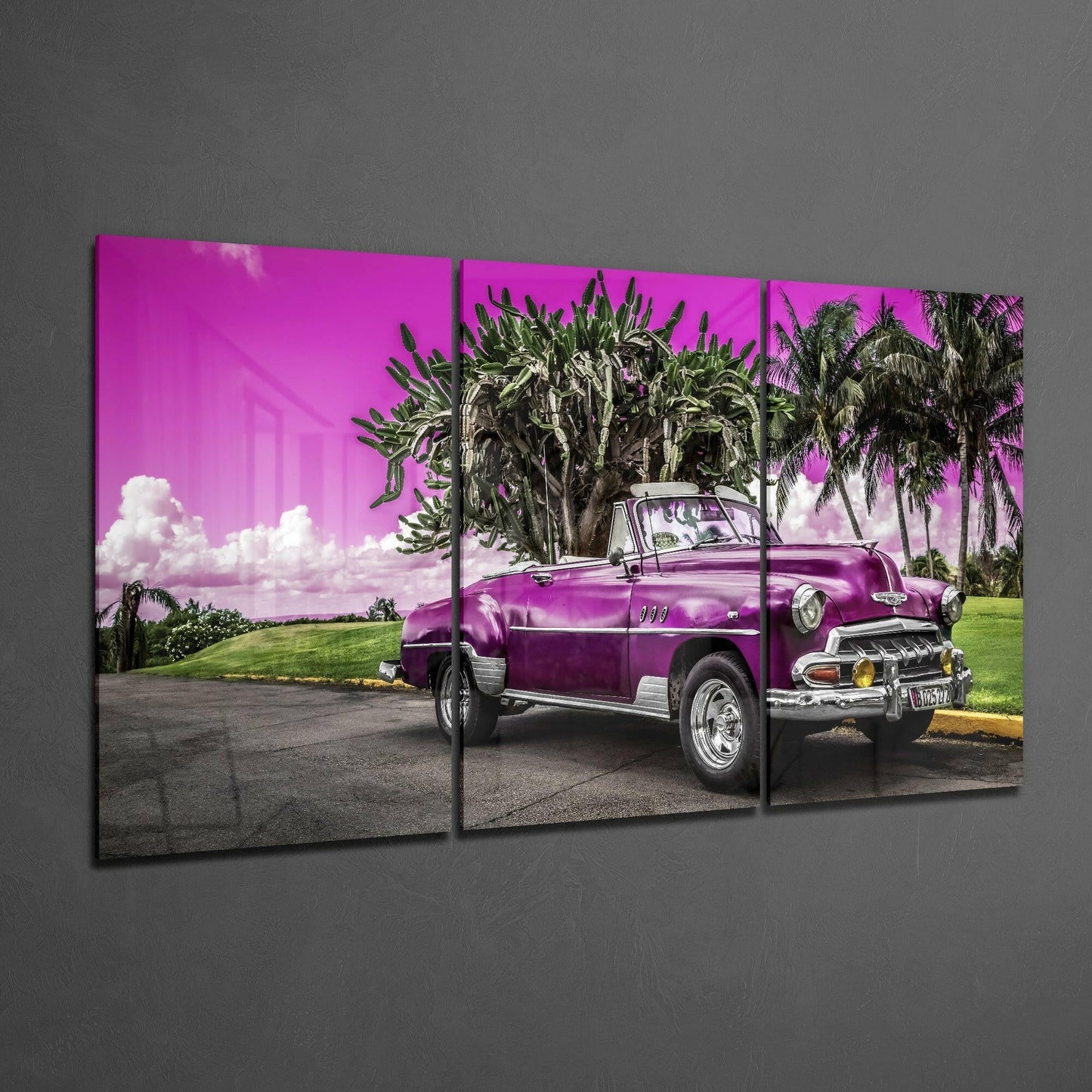 Insigneart USA Insigneart USA Purple Classic Car Glass Art