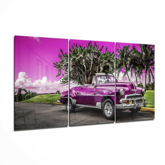 Insigneart USA Insigneart USA Purple Classic Car Glass Art