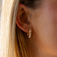Gracie Pearl Hoop Earrings Caris Jewelry