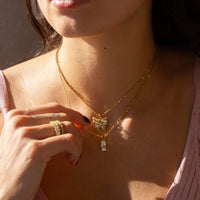 Vivian Baguette Pendant Necklace Caris Jewelry