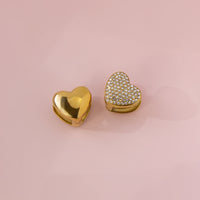 Heather Pavé Heart Earrings Caris Jewelry