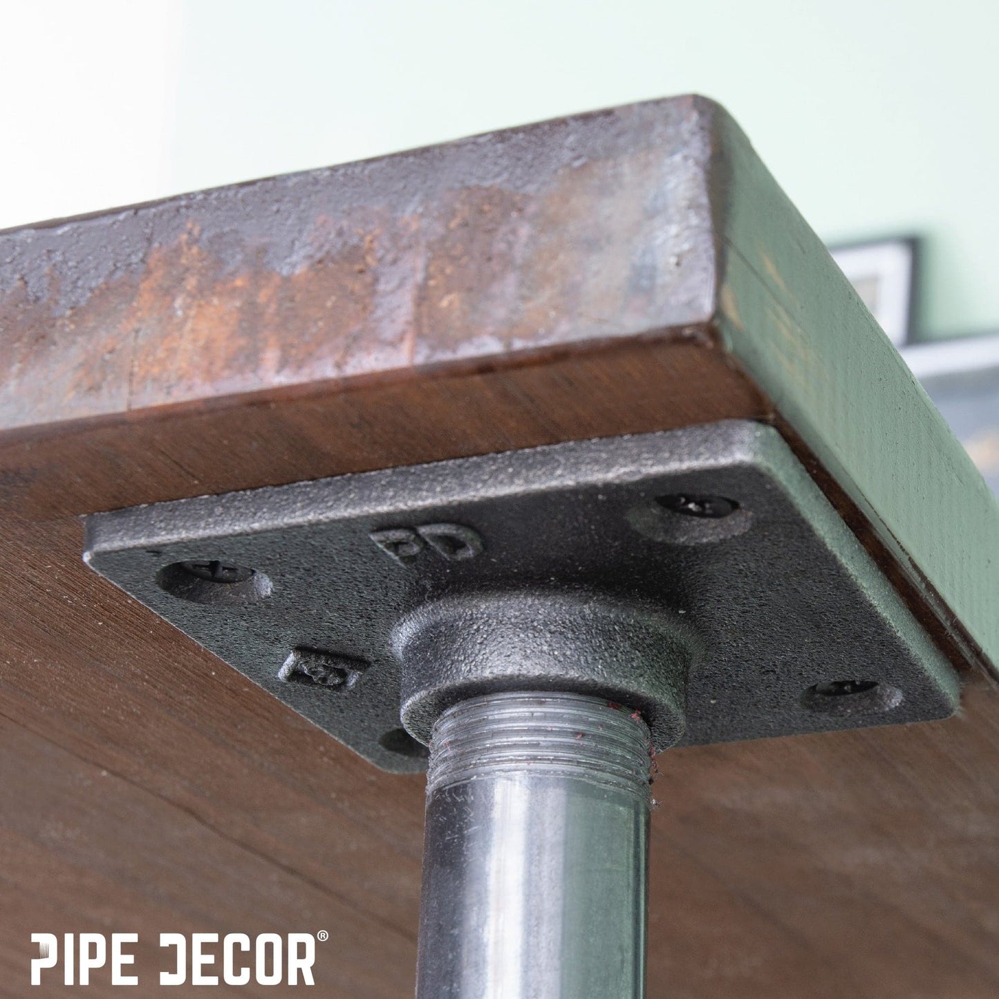 1/2 in. Black Square Mini Flange