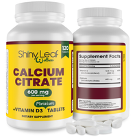 Shiny Leaf Bariatric Calcium Citrate Minis 600mg Tablets with Vitamin D3