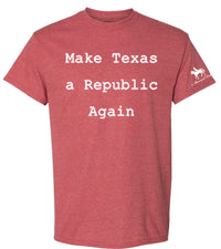 Make Texas A Republic Again Short Sleeve T-Shirt American Duke Apparel Company