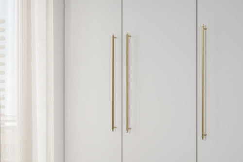 Brushed Gold "Manor" Knurled Cabinet Knobs and Drawer Pulls