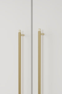 Brushed Gold "Manor" Knurled Cabinet Knobs and Drawer Pulls