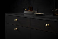 Brushed Gold "Manor" Knurled Cabinet Knobs and Drawer Pulls