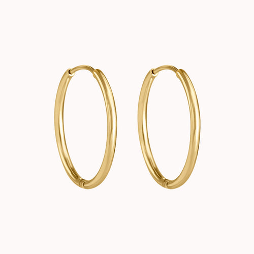 Medium Classic Clicker Hoop Earrings Caris Jewelry