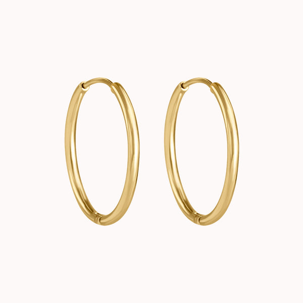 Medium Classic Clicker Hoop Earrings Caris Jewelry