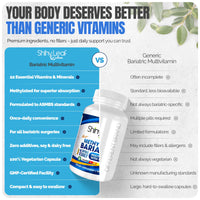 Methylated Bariatric Multivitamins with 45mg Iron 1 capsule a day Shiny Leaf