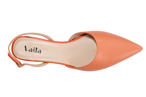Mia Slingback Apricot Vaila Shoes