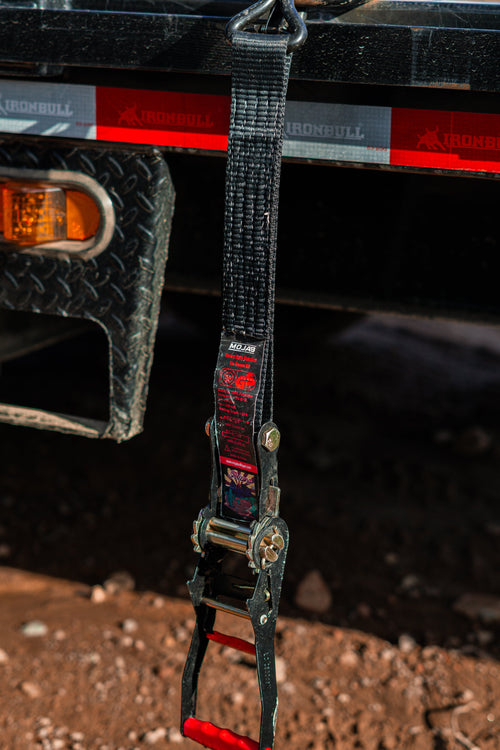 2" x 10' Ratchet Tie-Down (Closed hook) and 2'' x 39'' Axle Tie-Down Set (Pack of 4) (Lifetime Warranty) MOJAB OFFROAD