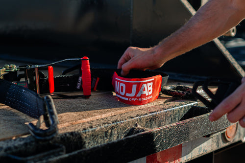 2" x 10' Ratchet Tie-Down (Closed hook) and 2'' x 39'' Axle Tie-Down Set (Pack of 4) (Lifetime Warranty) MOJAB OFFROAD