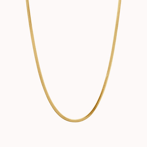 Antonia Herringbone Chain Necklace Caris Jewelry