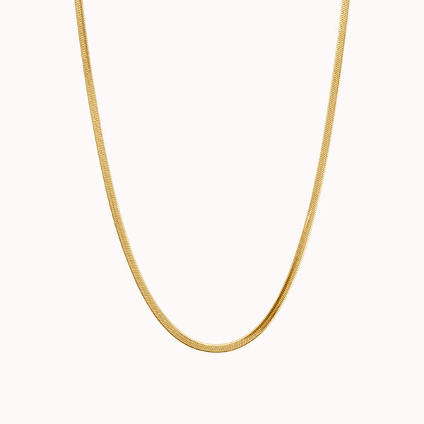 Antonia Herringbone Chain Necklace Caris Jewelry