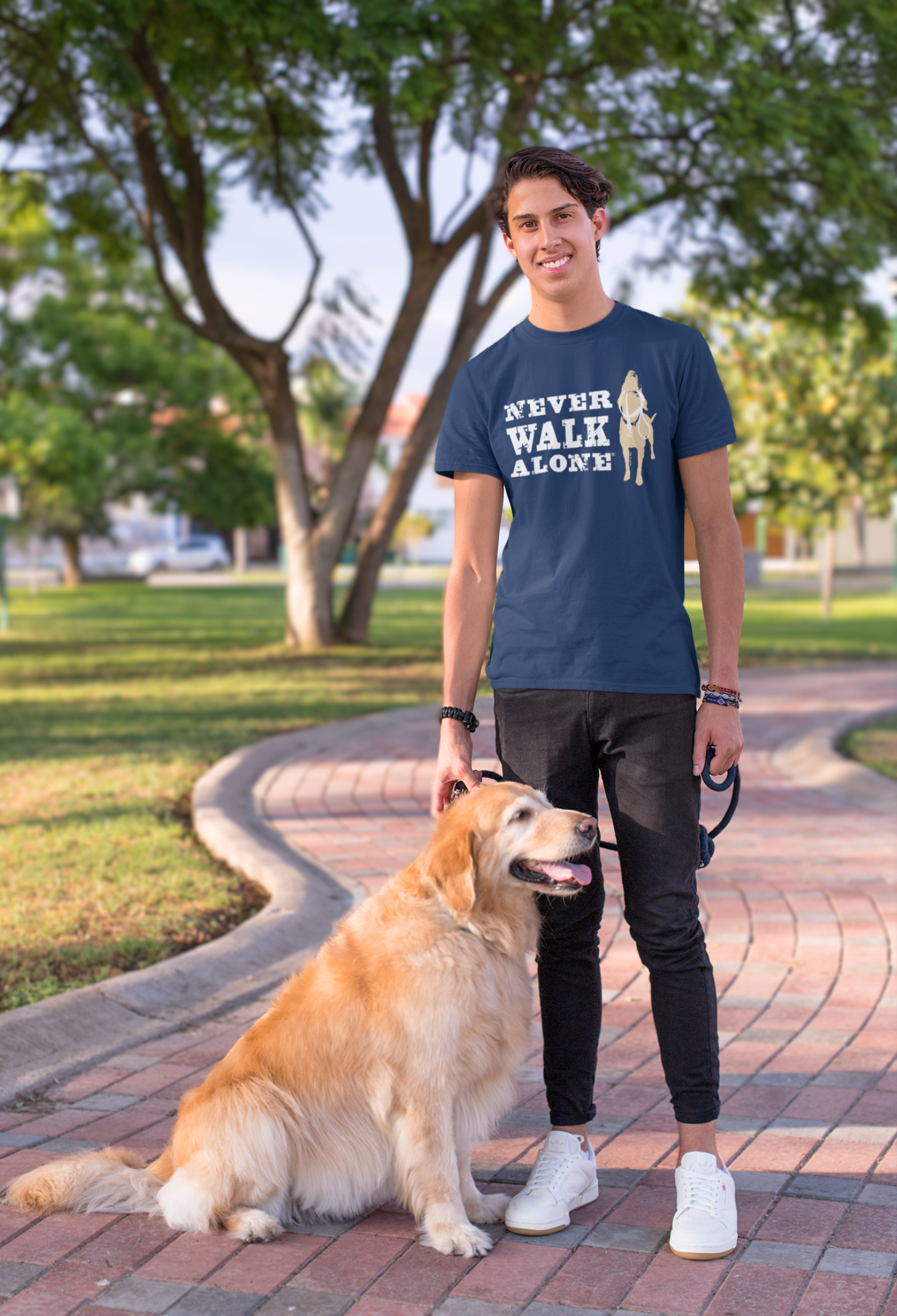 Dog is Good Dog is Good T-shirt: Never Walk Alone