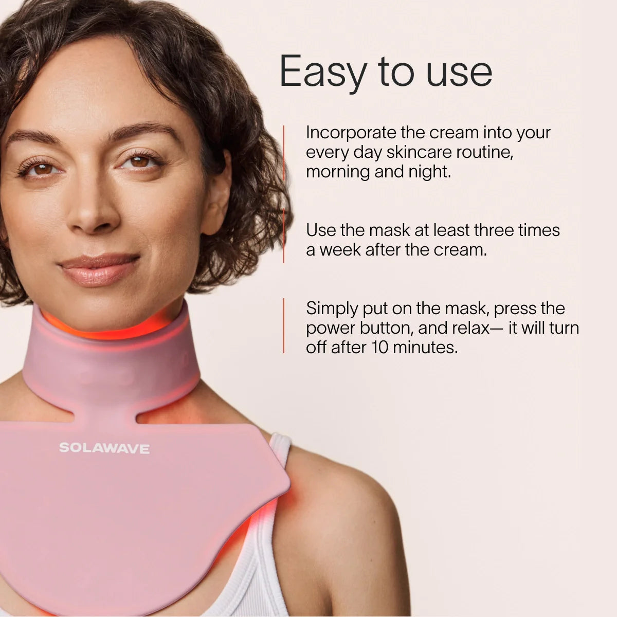 Solawave Solawave Neck & Chest LED Mask w/ LightBoost Cream Kit