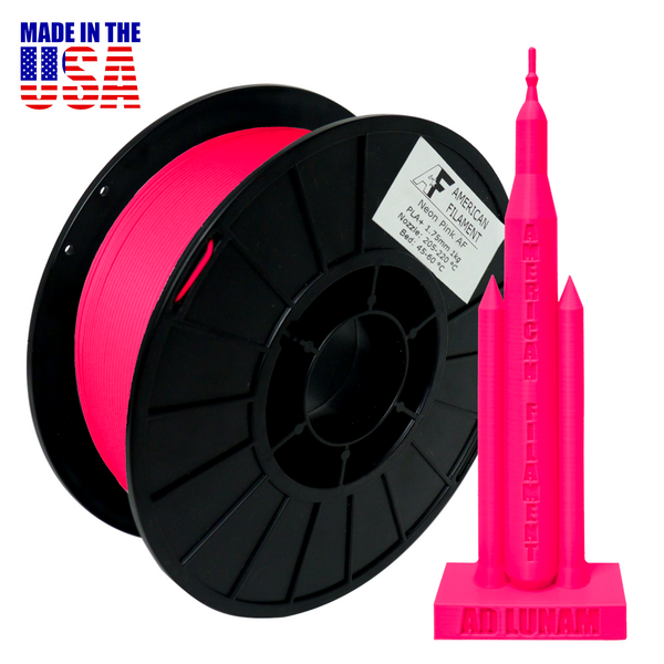 Neon Pink AF 1.75mm PLA+ Filament Made in the USA! American Filament